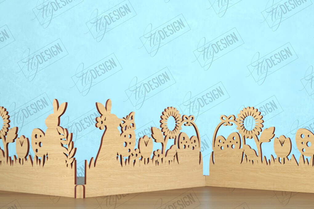 Σετ των 2 Intra απο ξύλο plywood 3mm-4mm πάχος - Πασχαλινή πινακίδα ακορντεόν | Καλό Πάσχα Δίασταση 15x15 cm INTRAFABR-118277455