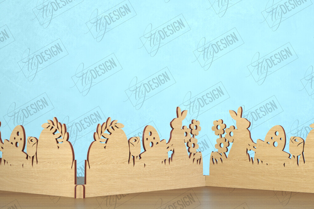 Σετ των 3 Intra απο ξύλο plywood 3mm-4mm πάχος - Πασχαλινή πινακίδα ακορντεόν | Διακόσμηση σπιτιού | CNC Δίασταση 15x15 cm INTRAFABR-117875664