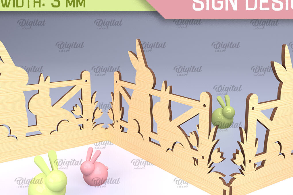 Σετ των 3 Intra απο ξύλο plywood 3mm-4mm πάχος - Πασχαλινό Σήμα Ακορντεόν Laser Cut  Δίασταση 15x15 cm INTRAFABR-91430962