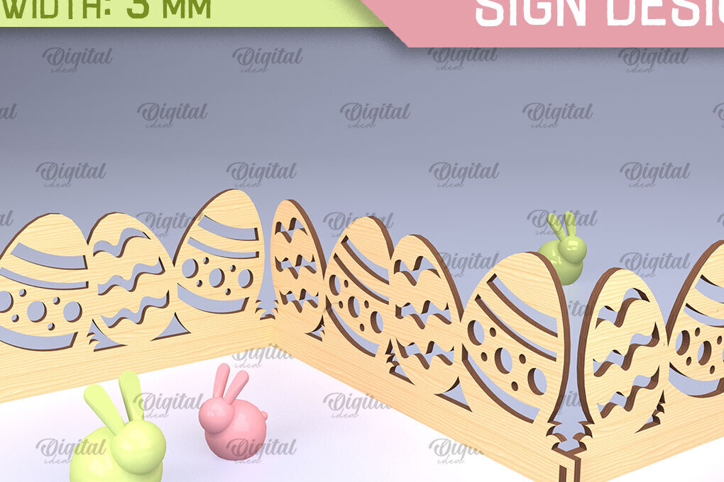 Σετ των 2 Intra απο ξύλο plywood 3mm-4mm πάχος - Πασχαλινό Σήμα Ακορντεόν Laser Cut  Δίασταση 15x15 cm INTRAFABR-91431029