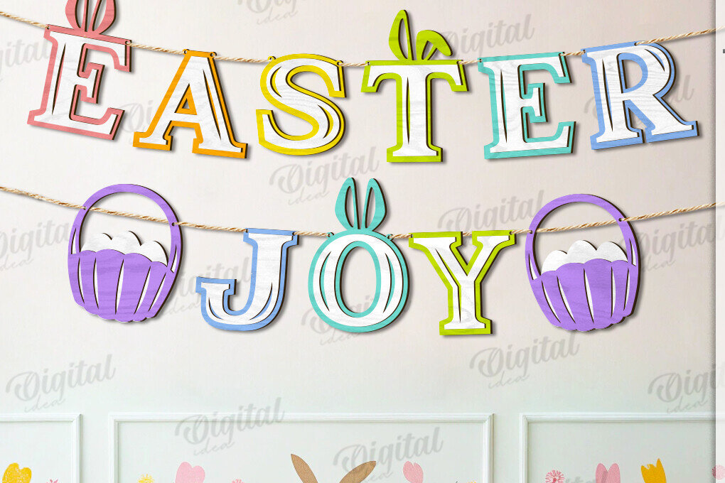 Σετ των 2 Intra απο ξύλο plywood 3mm-4mm πάχος - Πασχαλινό πανό με λέιζερ Δίασταση 15x15 cm INTRAFABR-118734724