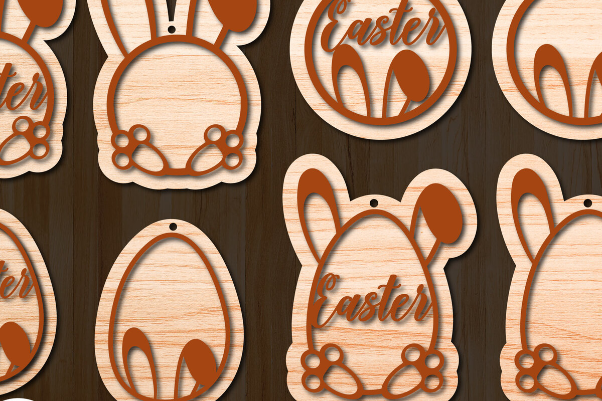 Σετ των 2 Intra απο ξύλο plywood 3mm-4mm πάχος - Πασχαλινό καλάθι Όνομα Πακέτο  Δίασταση 15x15 cm INTRAFABR-25141352