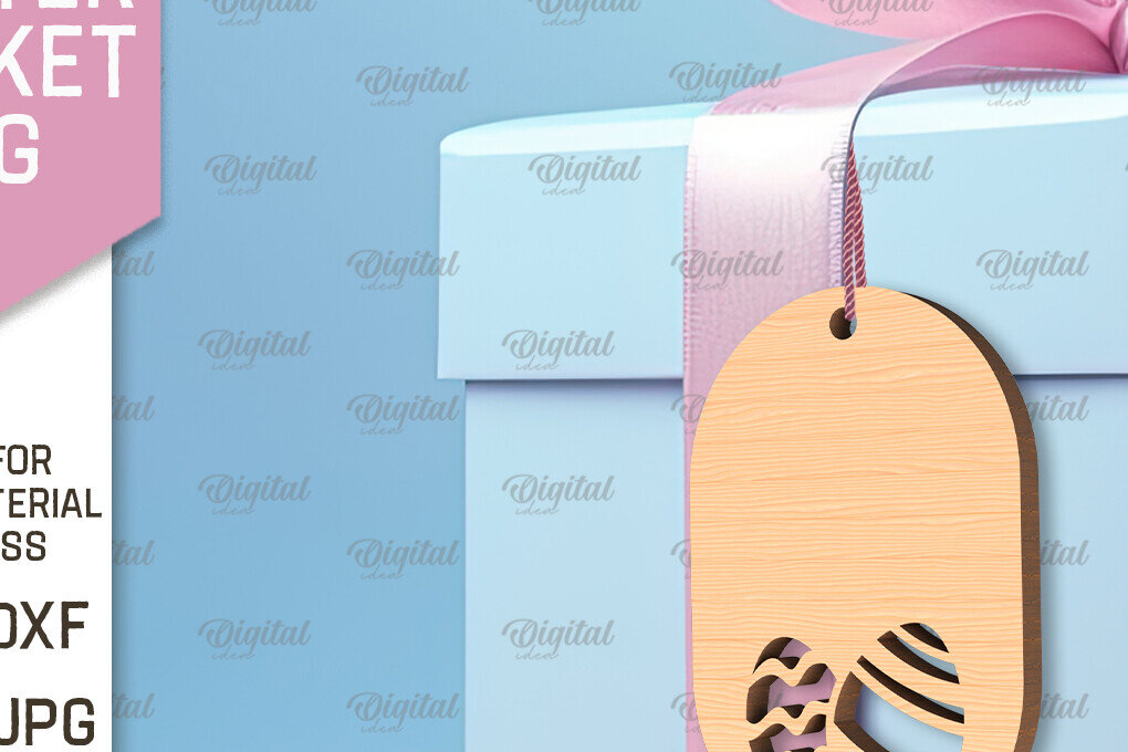 Σετ των 2 Intra απο ξύλο plywood 3mm-4mm πάχος - Πασχαλινό καλάθι Ετικέτα . Πασχαλινή  Δίασταση 15x15 cm INTRAFABR-91680943