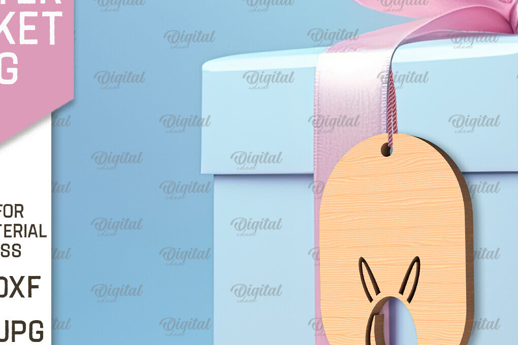 Σετ των 2 Intra απο ξύλο plywood 3mm-4mm πάχος - Πασχαλινό καλάθι Ετικέτα . Πασχαλινή  Δίασταση 15x15 cm INTRAFABR-91680458