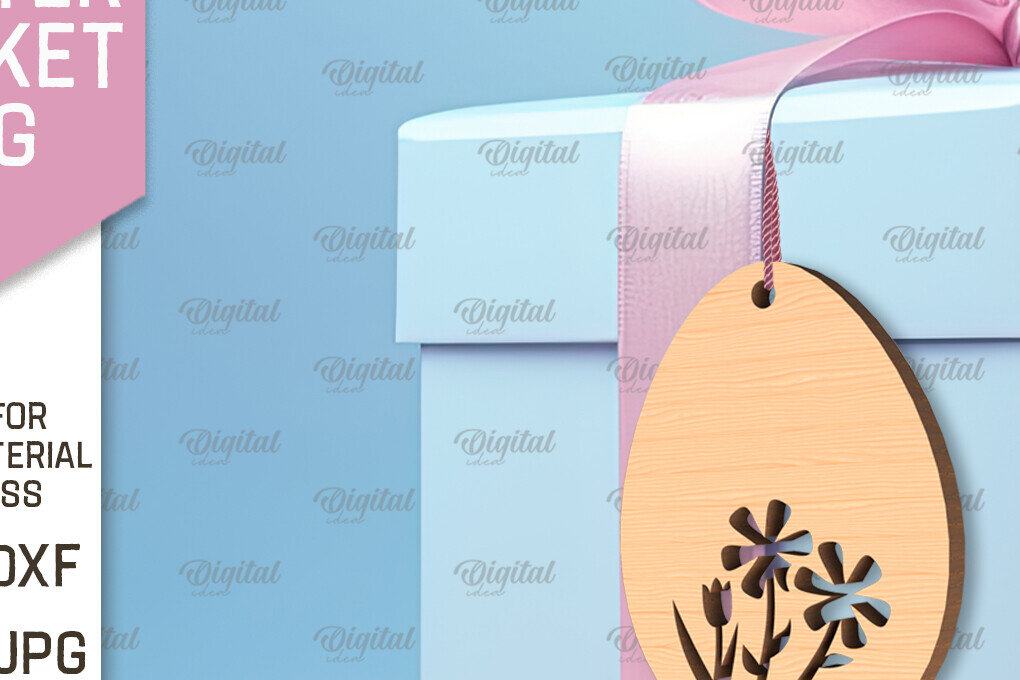 Σετ των 2 Intra απο ξύλο plywood 3mm-4mm πάχος - Πασχαλινό καλάθι Ετικέτα . Πασχαλινή  Δίασταση 15x15 cm INTRAFABR-91680060