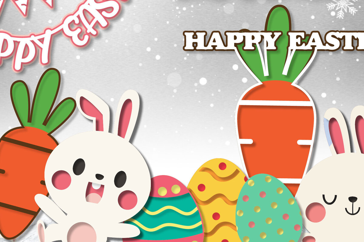 Σετ των 2 Intra απο ξύλο plywood 3mm-4mm πάχος - Πασχαλινό μεγάλο πακέτο με κομμένο  Baby Bunny Δίασταση 15x15 cm INTRAFABR-26389654