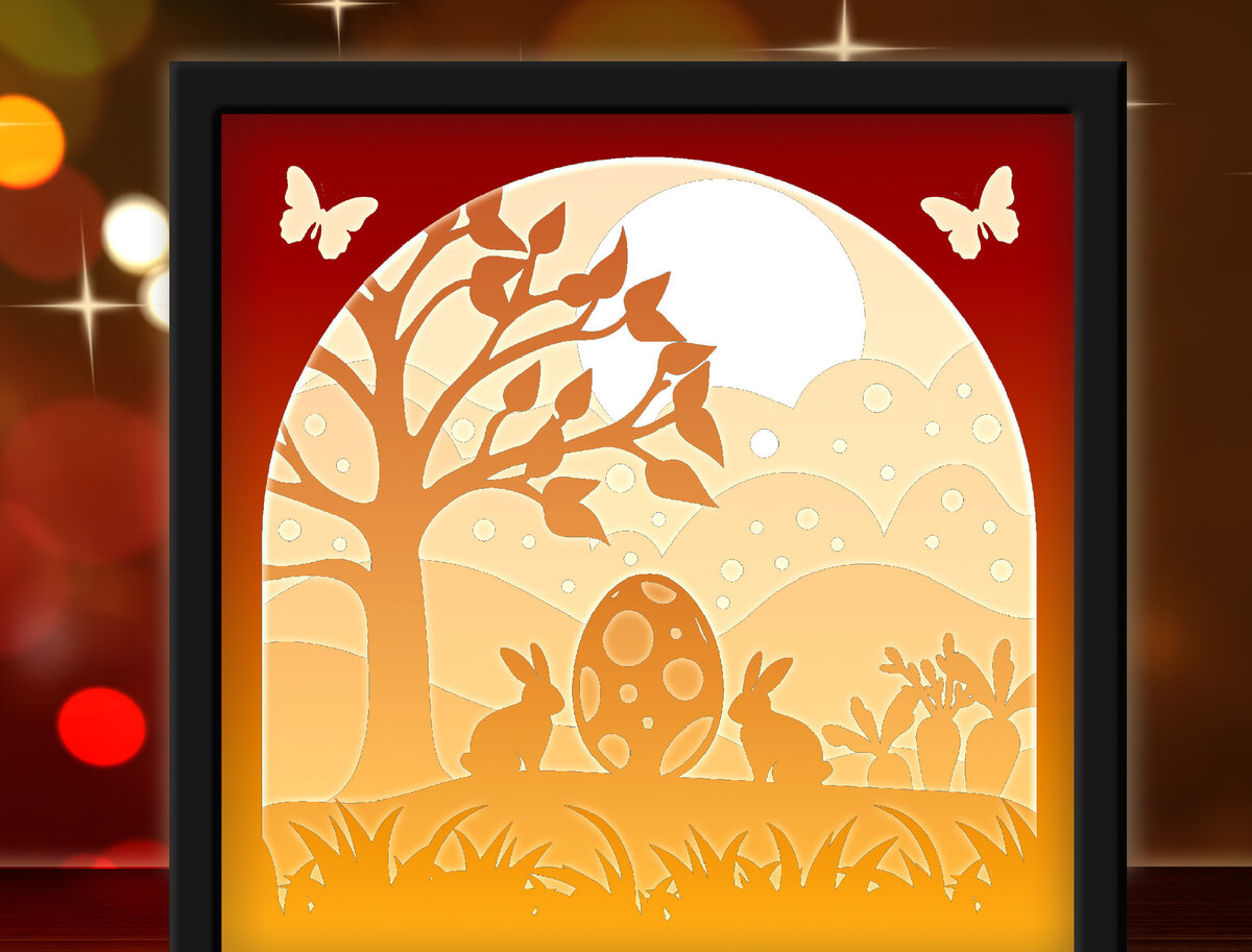 Σετ των 3 Intra απο ξύλο plywood 3mm-4mm πάχος - Λαγουδάκι του Πάσχα Δίασταση 20x20 cm INTRAFABR-27964155