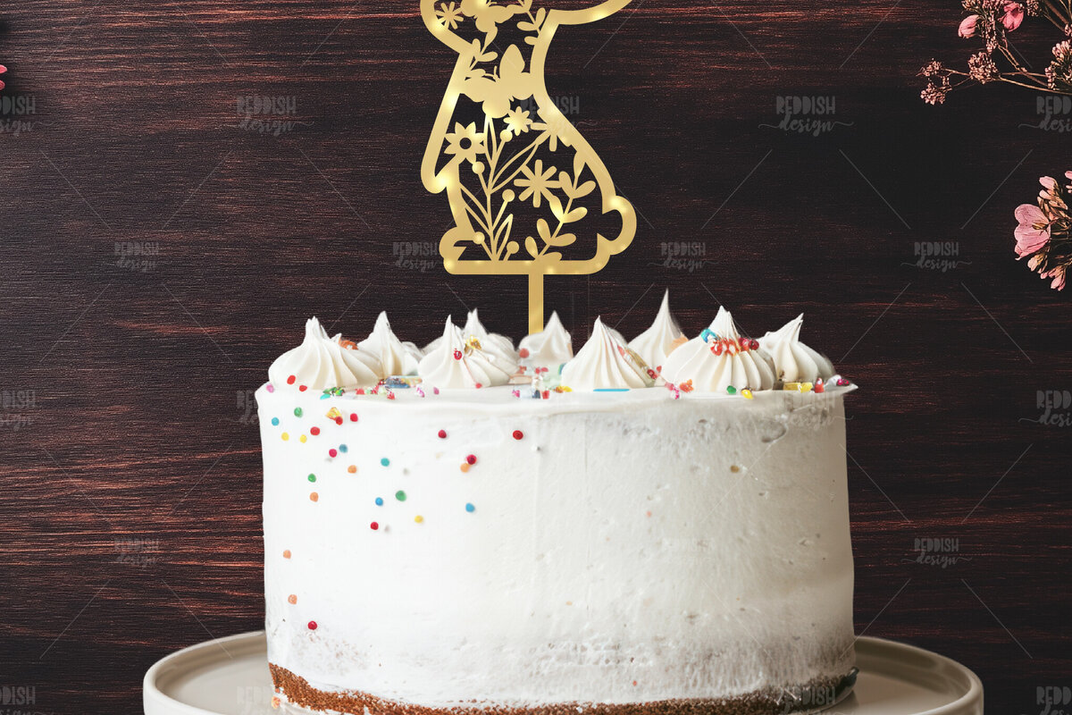 Σετ των 2 Intra απο ξύλο plywood 3mm-4mm πάχος - Πάσχα Μπάνι Κέικ Topper  Δίασταση 15x15 cm INTRAFABR-118741222