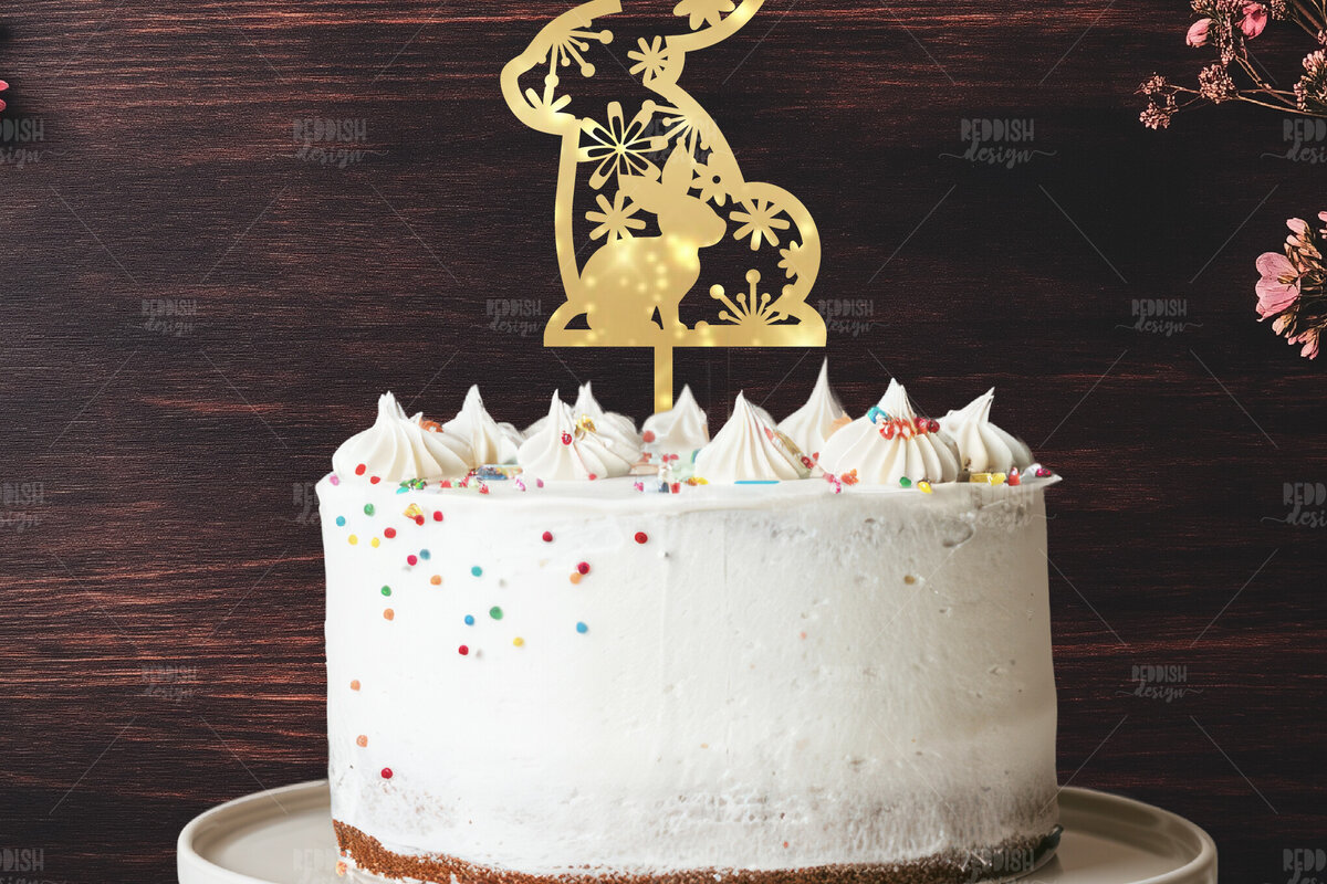 Σετ των 2 Intra απο ξύλο plywood 3mm-4mm πάχος - Πάσχα Μπάνι Κέικ Topper  Δίασταση 15x15 cm INTRAFABR-118741502