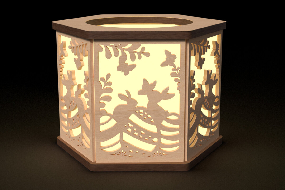 Σετ των 3 Intra απο ξύλο plywood 3mm-4mm πάχος - Κηροπήγιο Πασχαλινό Λαγουδάκι  Δίασταση 6x6 cm INTRAFABR-116459161