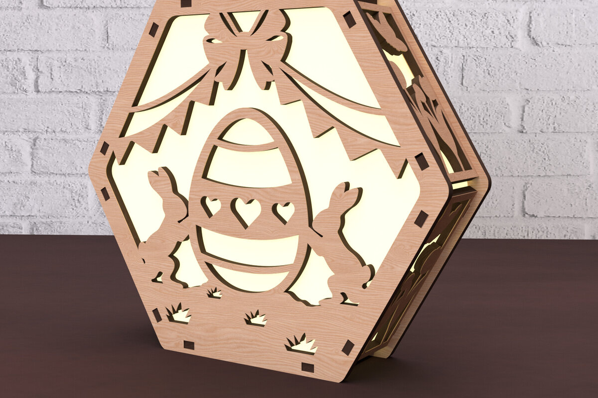 Σετ των 2 Intra απο ξύλο plywood 3mm-4mm πάχος - Λαμπροθήκη Πασχαλινό Λαγουδάκι  Cut Δίασταση 20x20 cm INTRAFABR-116522626