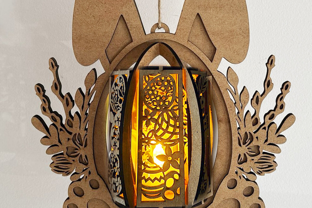 Σετ των 3 Intra απο ξύλο plywood 3mm-4mm πάχος - Κηροπήγιο Πασχαλινό Λαγουδάκι Δίασταση 3x8 cm INTRAFABR-118761044