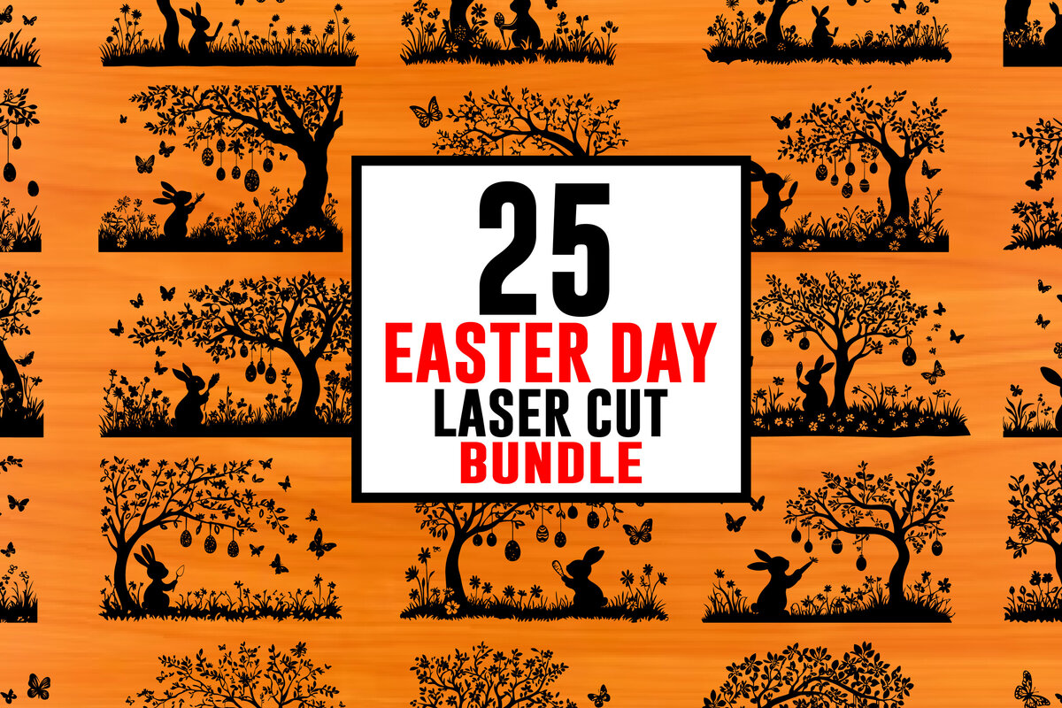 Σετ των 3 Intra απο ξύλο plywood 3mm-4mm πάχος - Πασχαλινό Μπάνι Οικογενειακή Σιλουέτα Πακέτο Δίασταση 4x4 cm INTRAFABR-117695805