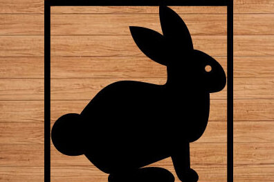 Intra απο ξύλο plywood 3mm-4mm πάχος - Πασχαλινό λαγουδάκι με λέιζερ   Δίασταση 40x50 cm INTRAFABR-66917806