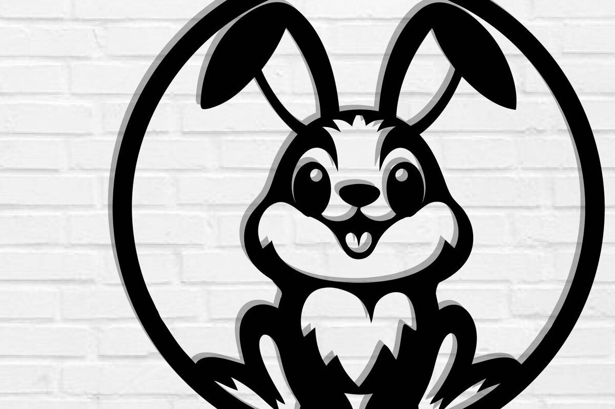 Intra απο ξύλο plywood 3mm-4mm πάχος - Easter Bunny Laser Cut  Δίασταση 40x50 cm INTRAFABR-116092192