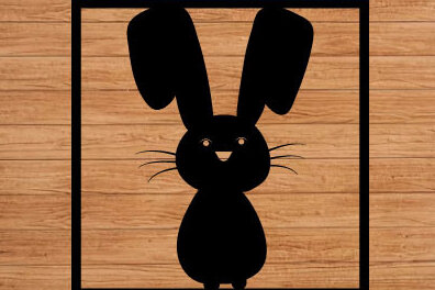 Intra απο ξύλο plywood 3mm-4mm πάχος - Easter Bunny Laser Μεταλλική διακόσμηση τοίχου Τέχνη Δίασταση 40x50 cm INTRAFABR-66918245