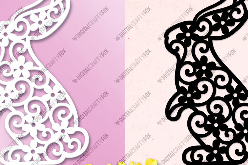 Σετ των 3 Intra απο ξύλο plywood 3mm-4mm πάχος - Πασχαλινό λαγουδάκι, κόψιμο με λέιζερ Δίασταση 6x6 cm INTRAFABR-115437853