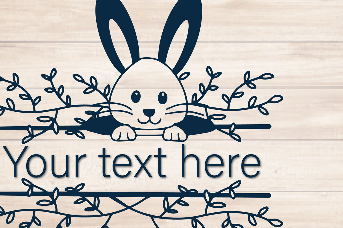 Σετ των 3 Intra απο ξύλο plywood 3mm-4mm πάχος -  αποκοπής μονόγραμμα  Split Easter Bunny Δίασταση 4x4 cm INTRAFABR-116537175