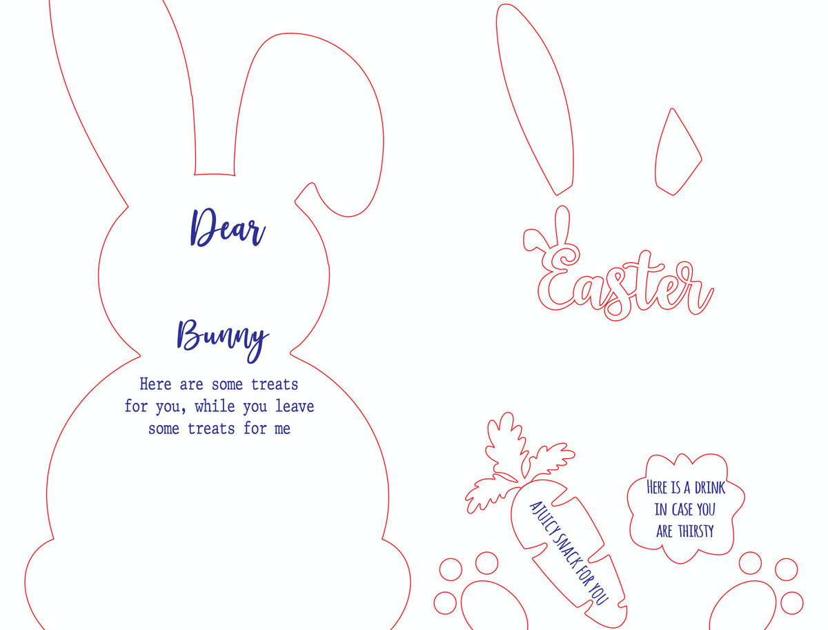 Σετ των 2 Intra απο ξύλο plywood 3mm-4mm πάχος - Πασχαλινό λαγουδάκι με βάση  Δίασταση 20x20 cm INTRAFABR-116835425