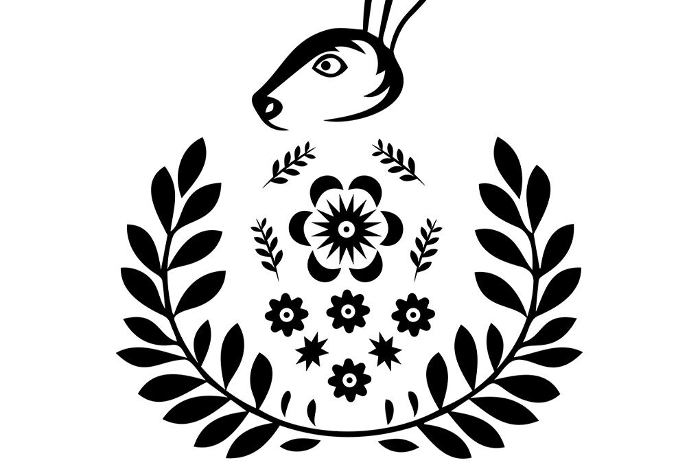 Σετ των 3 Intra απο ξύλο plywood 3mm-4mm πάχος - Πασχαλινό λαγουδάκι στεφάνι διανυσματικό   Δίασταση 15x15 cm INTRAFABR-83973138