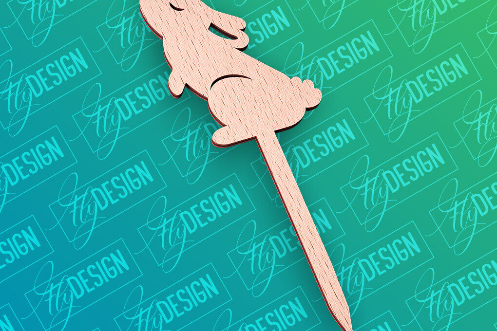 Σετ των 2 Intra απο ξύλο plywood 3mm-4mm πάχος - Πασχαλινό κέικ Topper Laser Cut |  CNC Δίασταση 15x15 cm INTRAFABR-91890032