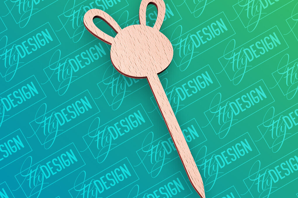 Σετ των 2 Intra απο ξύλο plywood 3mm-4mm πάχος - Πασχαλινό κέικ Topper Laser Cut |  CNC Δίασταση 15x15 cm INTRAFABR-91890039