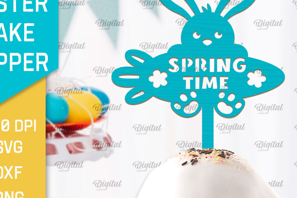 Σετ των 3 Intra απο ξύλο plywood 3mm-4mm πάχος - Πασχαλινό κέικ Topper  Laser Cut Δίασταση 15x15 cm INTRAFABR-93076449