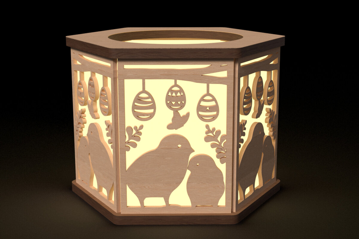 Σετ των 3 Intra απο ξύλο plywood 3mm-4mm πάχος - Πασχαλινή λαμπάδα  Δίασταση 6x6 cm INTRAFABR-116459147