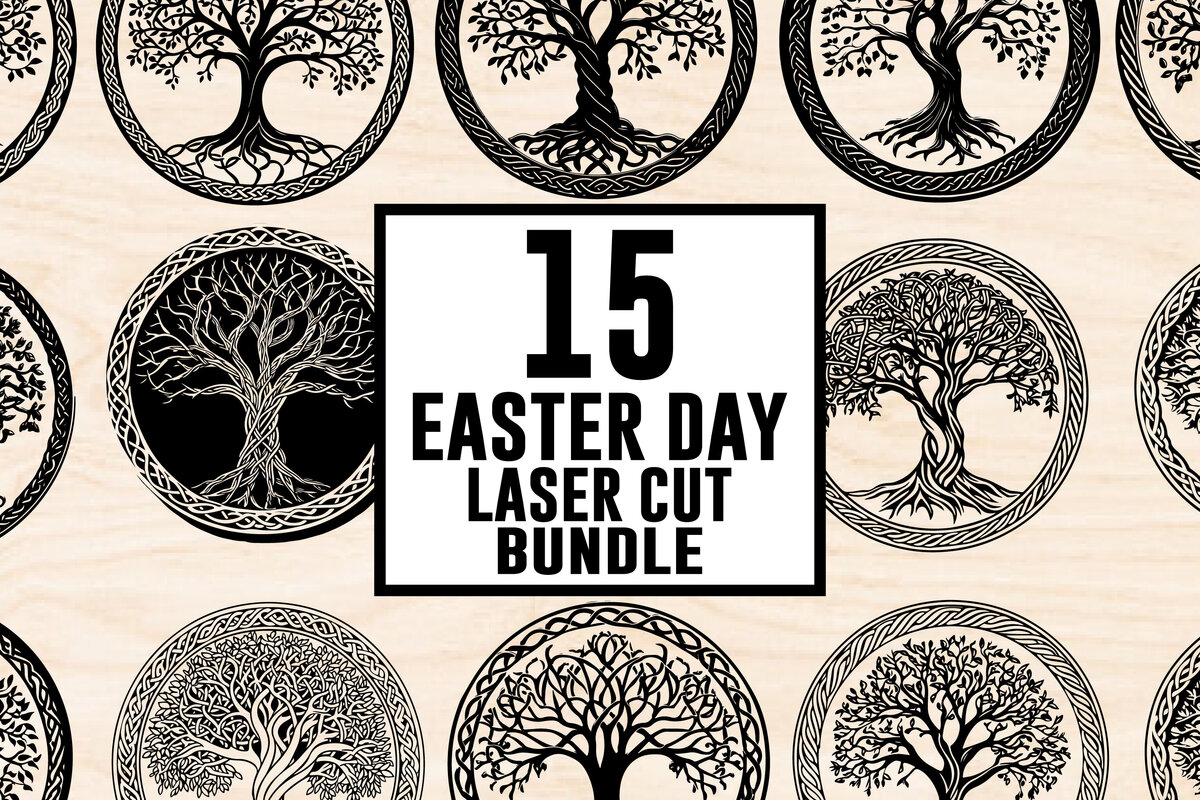 Intra απο ξύλο plywood 3mm-4mm πάχος - Πακέτο κοπής με λέιζερ για την ημέρα του Πάσχα - 25 σχέδια Δίασταση 30x30 cm INTRAFABR-117704991