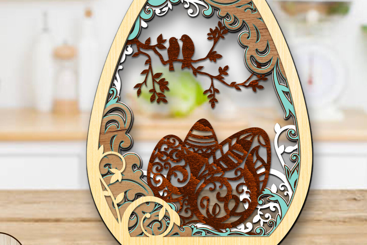 Σετ των 2 Intra απο ξύλο plywood 3mm-4mm πάχος - Πασχαλινή διακόσμηση, Πολυστρωματικά κομμένα αρχεία Δίασταση 3x15 cm INTRAFABR-88105730