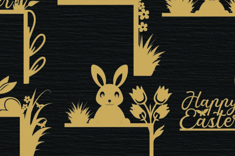 Σετ των 2 Intra απο ξύλο plywood 3mm-4mm πάχος - Πασχαλινή Πόρτα Γωνιακό Πακέτο , Πάσχα Δίασταση 20x25 cm INTRAFABR-114423797