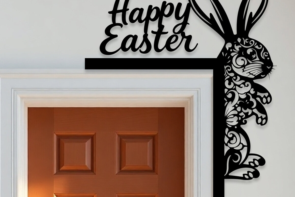 Σετ των 2 Intra απο ξύλο plywood 3mm-4mm πάχος - Πασχαλινή πόρτα Γωνιακή   Δίασταση 15x15 cm INTRAFABR-117409551