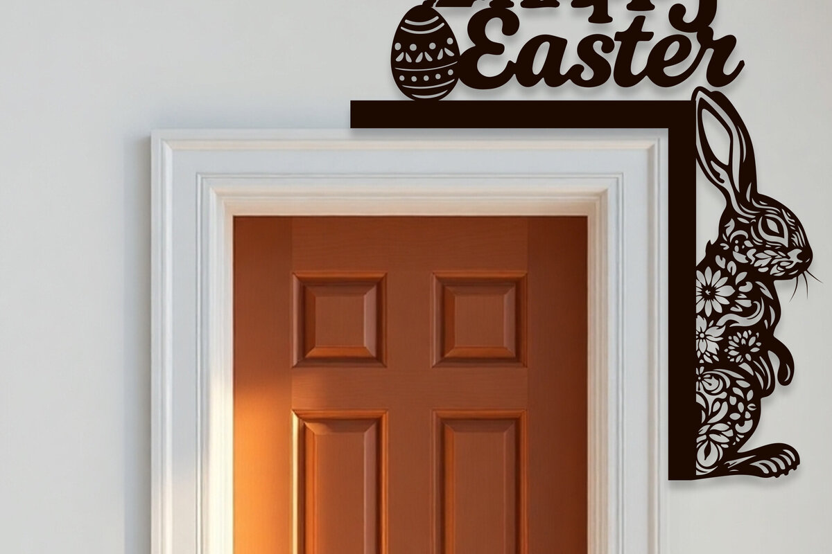 Σετ των 2 Intra απο ξύλο plywood 3mm-4mm πάχος - Πασχαλινή πόρτα Γωνιακή   Δίασταση 15x15 cm INTRAFABR-117409612