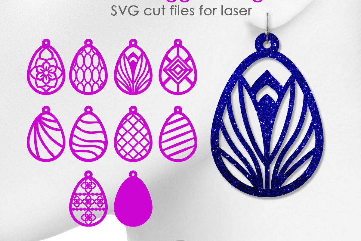 Σετ των 3 Intra απο ξύλο plywood 3mm-4mm πάχος - Πασχαλινά Σκουλαρίκια , Πασχαλινά Αυγά Σκουλαρίκια Δίασταση 3x3 cm INTRAFABR-66272485