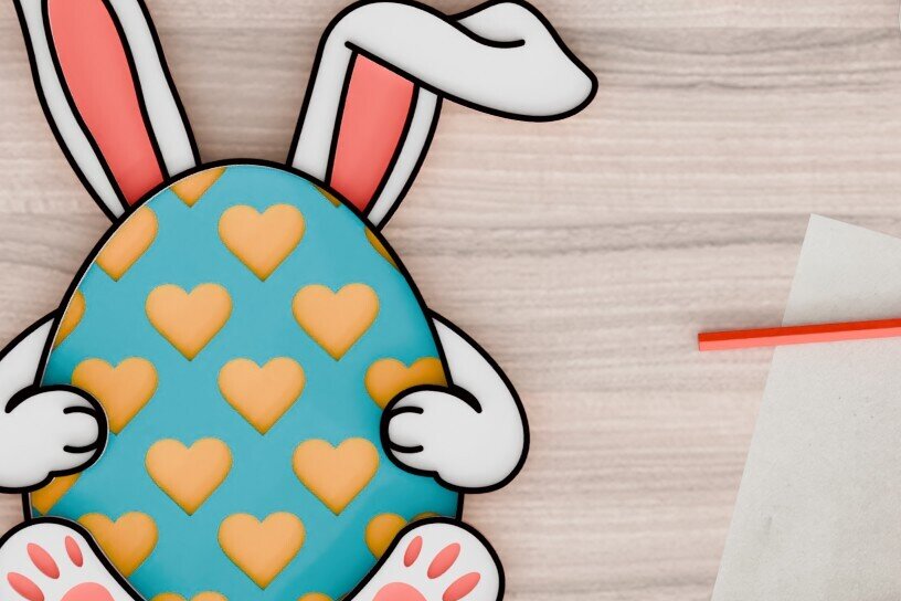 Σετ των 3 Intra απο ξύλο plywood 3mm-4mm πάχος -  3d  Laser Crafting Easter Egg Δίασταση 20x25 cm INTRAFABR-92506702