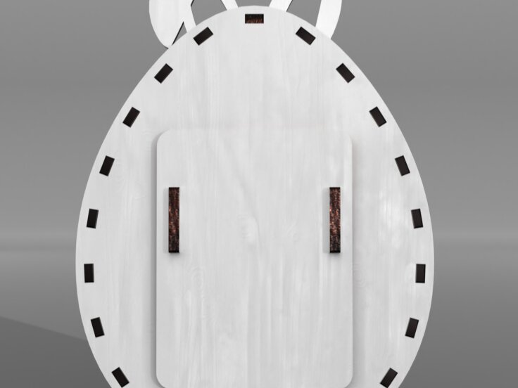 Σετ των 3 Intra απο ξύλο plywood 3mm-4mm πάχος - Λαμπροθήκη πασχαλινών αυγών Δίασταση 5x5 cm INTRAFABR-114606306