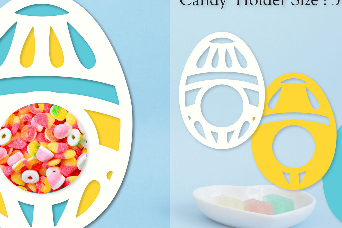 Σετ των 2 Intra απο ξύλο plywood 3mm-4mm πάχος - Easter Egg Candy Dome Horder  Δίασταση 15x15 cm INTRAFABR-91761750
