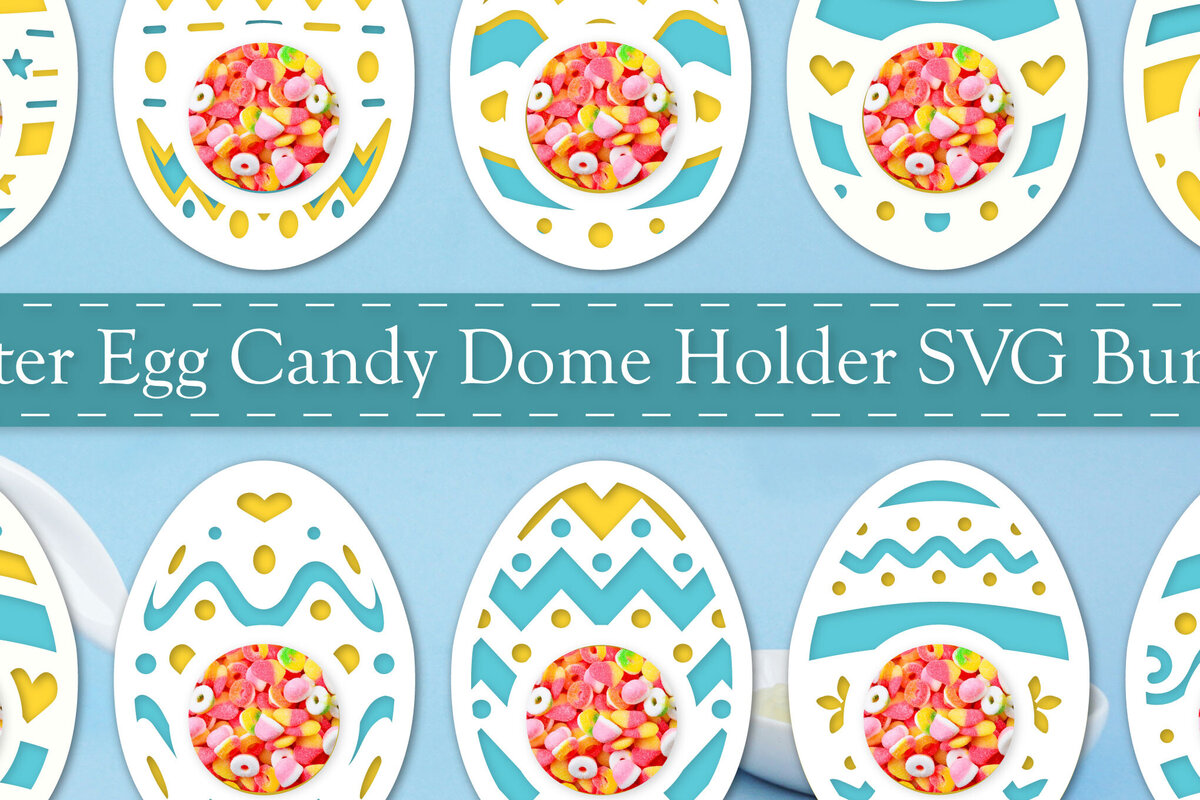 Σετ των 2 Intra απο ξύλο plywood 3mm-4mm πάχος - Πασχαλινά αυγά Candy Dome Horder  Πακέτα Δίασταση 15x15 cm INTRAFABR-91762509