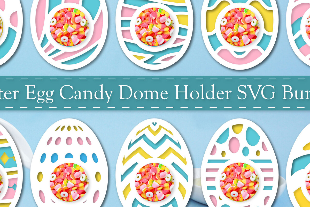 Σετ των 2 Intra απο ξύλο plywood 3mm-4mm πάχος - Πασχαλινά αυγά Candy Dome Horder  Πακέτα Δίασταση 15x15 cm INTRAFABR-91672395