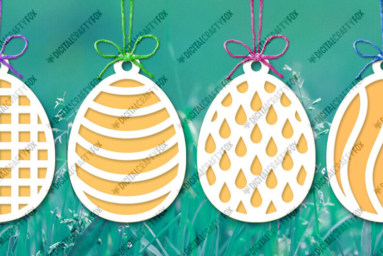 Σετ των 3 Intra απο ξύλο plywood 3mm-4mm πάχος - Πασχαλινό αυγό Κρεμαστό  , αυγών Δίασταση 6x6 cm INTRAFABR-119556313