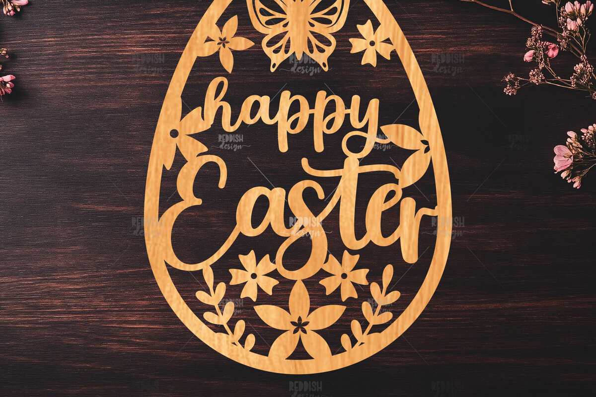 Intra απο ξύλο plywood 3mm-4mm πάχος -  κοπής με λέιζερ πασχαλινό αυγό Δίασταση 15x15 cm INTRAFABR-116668161