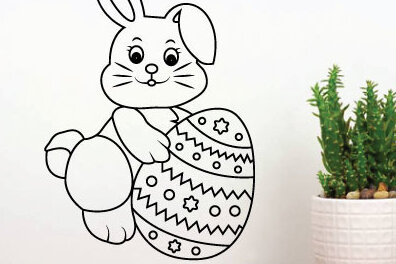 Intra απο ξύλο plywood 3mm-4mm πάχος - Πασχαλινό αυγό κομμένο  με λέιζερ, διακόσμηση τοίχου Δίασταση 40x50 cm INTRAFABR-65113477