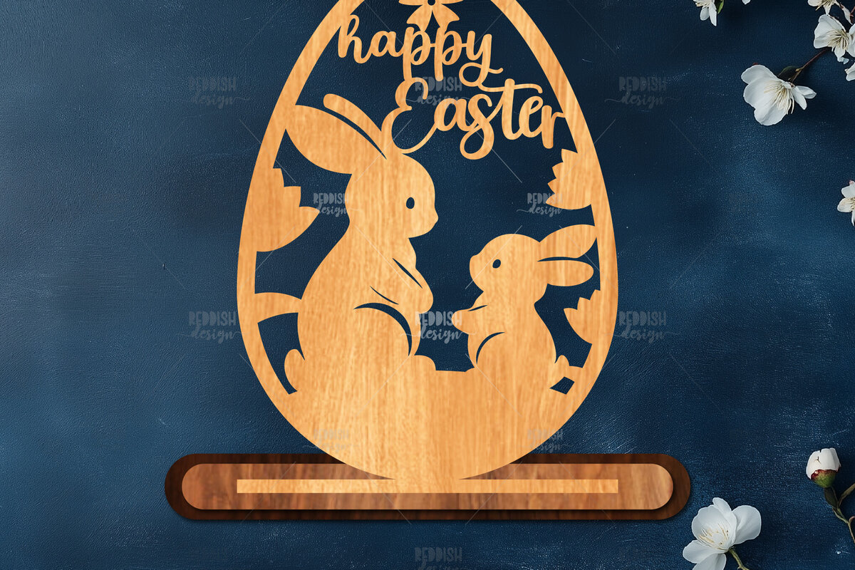 Intra απο ξύλο plywood 3mm-4mm πάχος - Στάση κοπής πασχαλινών αυγών με λέιζερ  Δίασταση 15x15 cm INTRAFABR-116904889