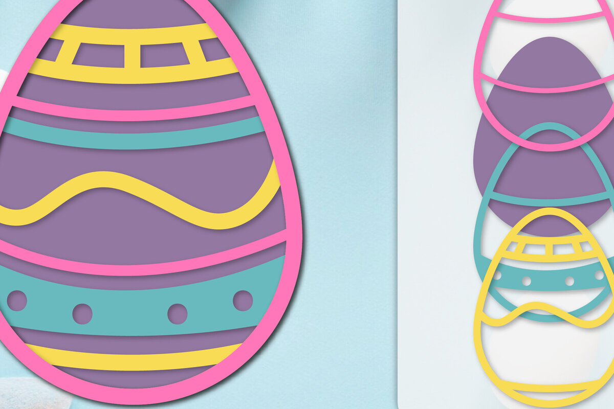 Σετ των 3 Intra απο ξύλο plywood 3mm-4mm πάχος - με στρώσεις πασχαλινών αυγών Δίασταση 20x20 cm INTRAFABR-115684352