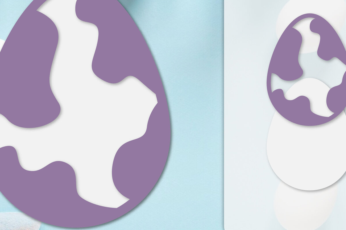 Σετ των 2 Intra απο ξύλο plywood 3mm-4mm πάχος - με στρώσεις πασχαλινών αυγών Δίασταση 20x20 cm INTRAFABR-115684820