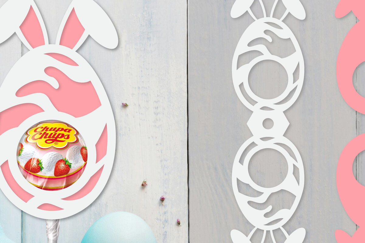 Σετ των 2 Intra απο ξύλο plywood 3mm-4mm πάχος - Πασχαλινή θήκη για γλειφιτζούρι  Δίασταση 15x15 cm INTRAFABR-92026351