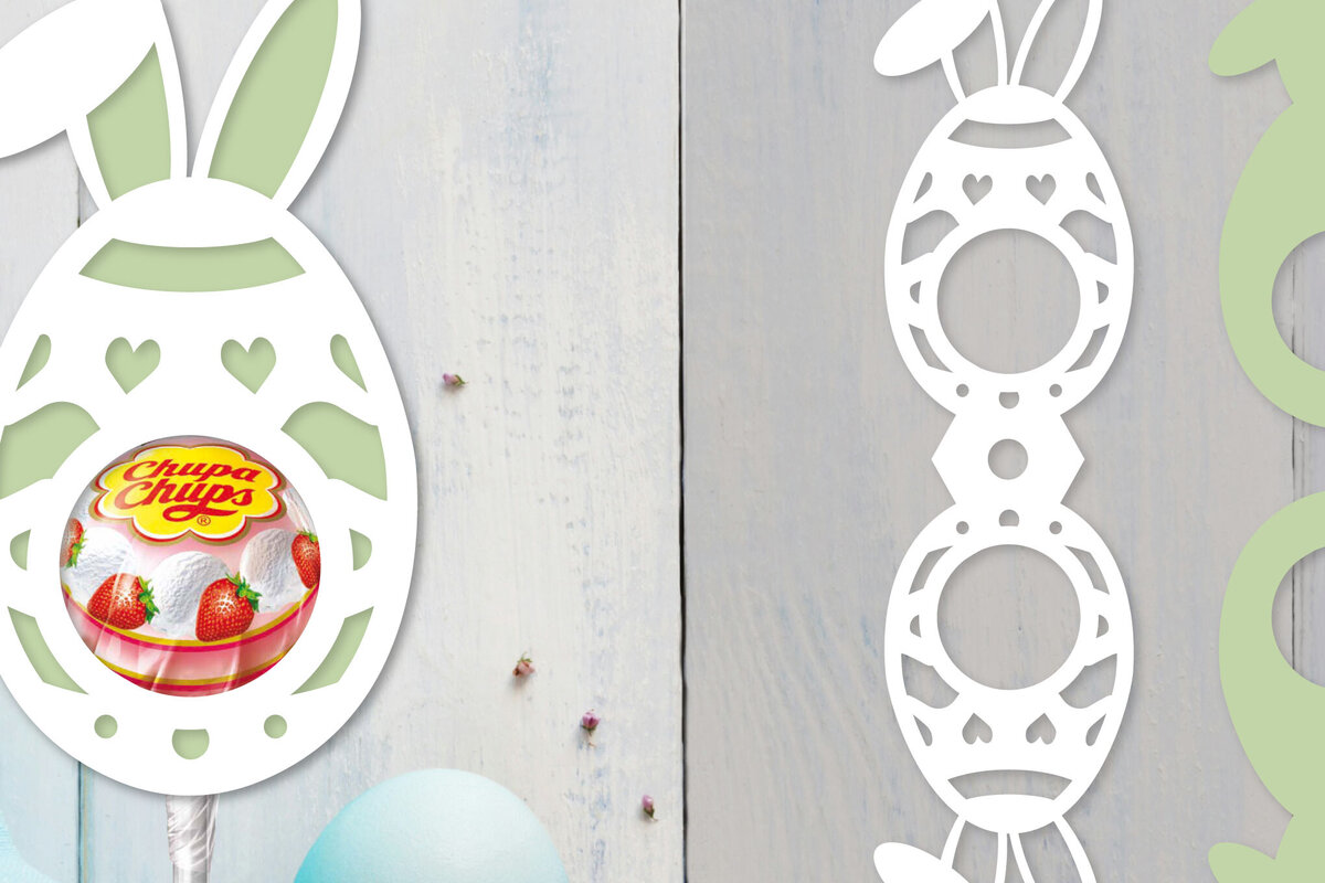 Σετ των 2 Intra απο ξύλο plywood 3mm-4mm πάχος - Πασχαλινή θήκη για γλειφιτζούρι  Δίασταση 15x15 cm INTRAFABR-92104302