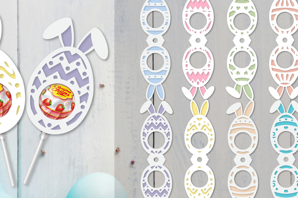 Σετ των 2 Intra απο ξύλο plywood 3mm-4mm πάχος - Πακέτο  θήκης πασχαλινών αυγών Δίασταση 15x15 cm INTRAFABR-92104761