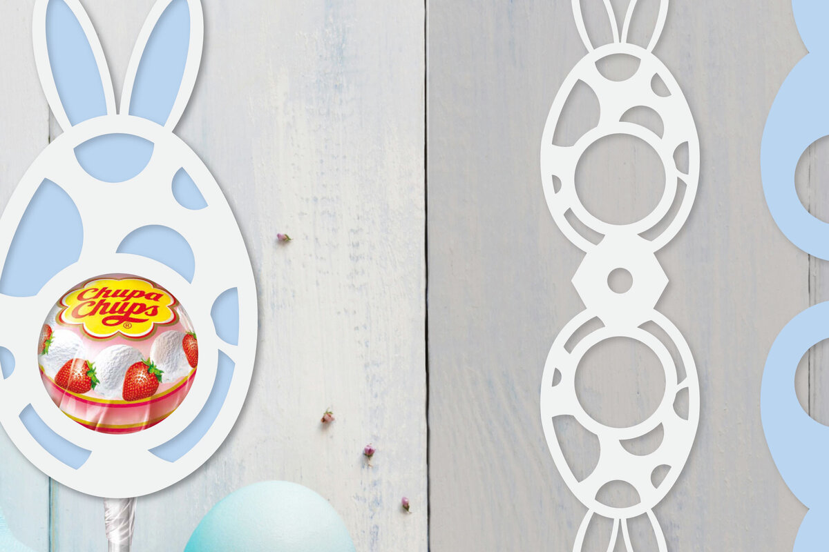 Σετ των 2 Intra απο ξύλο plywood 3mm-4mm πάχος - Πασχαλινή θήκη για γλειφιτζούρι  Δίασταση 15x15 cm INTRAFABR-92025887