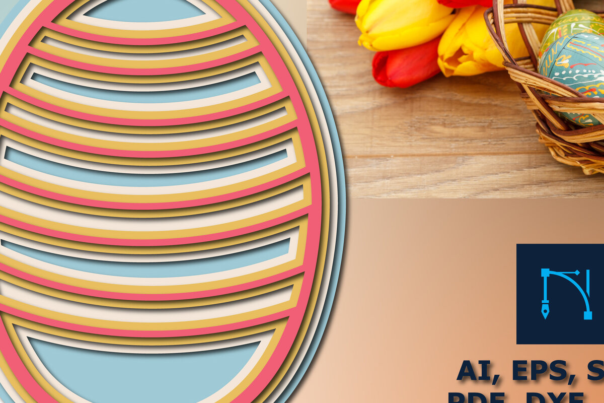 Σετ των 3 Intra απο ξύλο plywood 3mm-4mm πάχος - Πασχαλινό αυγό Πολυστρωματικό  κοπής  Δίασταση 15x15 cm INTRAFABR-24756067